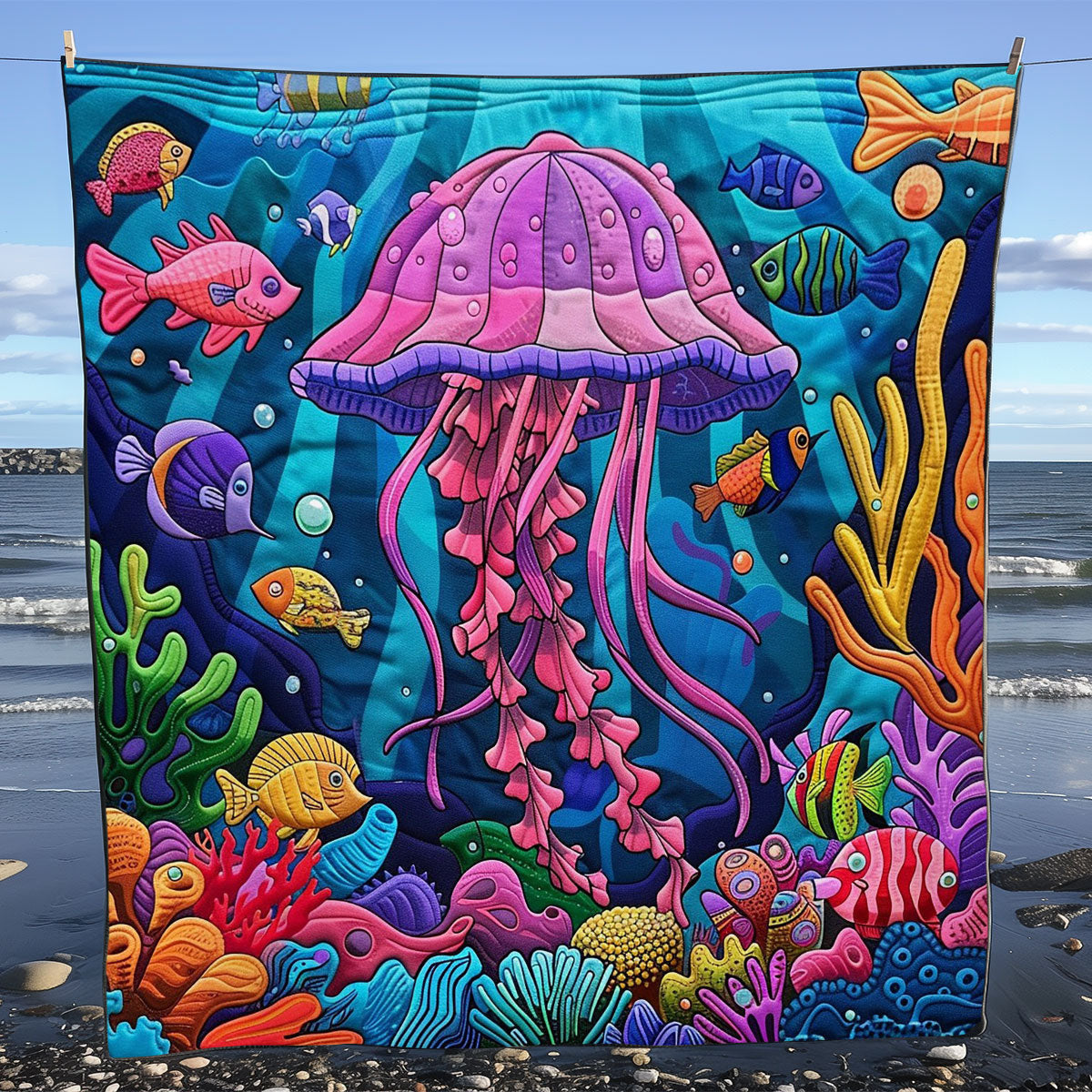 A Colorful Marine Journey Quilt Blanket Best Christmas Gifts For Women